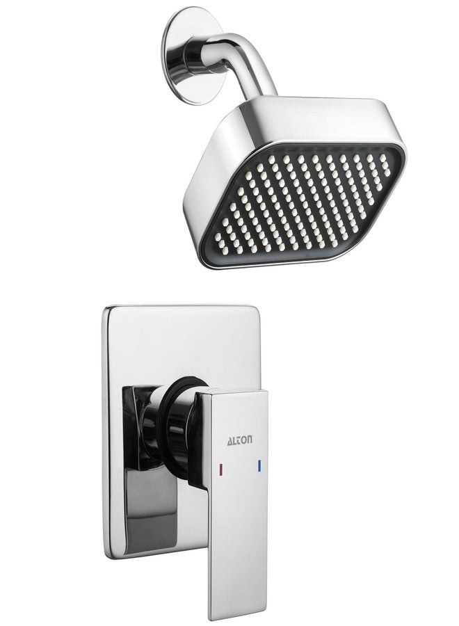 ALTON EDG14037, Brass, Single Lever Bathroom Concealed Shower System with Overhead Shower and Arm | Silver - Image 1